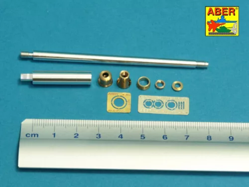 Aber Models Barrel for German 8,8cm Kw.K 43 (L/71) gun used on Tiger B Henschel-Turm for Meng - német 8,8 cm-es KwK 43 L/71 lövegcső