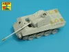 Aber Models 7,5 cm barrel with muzzle brake for Panther Ausf.A for Takom - 7,5 cm-es csőszájfékkel szerelt lövegcső