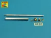 Aber Models német 8,8 cm-es KwK 43/3 L/71 egyrészes lövegcső – korai Tiger II Porsche toronyhoz