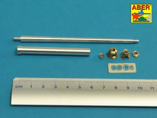 Aber Models német 8,8 cm-es KwK 43/3 L/71 egyrészes lövegcső – korai Tiger II Porsche toronyhoz