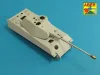 Aber Models német 8,8 cm-es KwK 43/3 L/71 egyrészes lövegcső – korai Tiger II Porsche toronyhoz