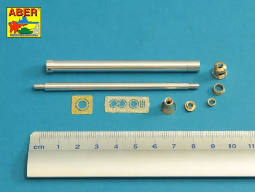 Aber Models német 8,8 cm-es KwK 43/3 L/71 kétrészes lövegcső – késői Tiger II Porsche toronyhoz