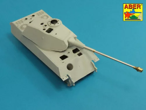 Aber Models német 8,8 cm-es KwK 43/3 L/71 kétrészes lövegcső – késői Tiger II Porsche toronyhoz
