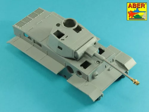 Aber Models 75mm gun barrel with muzzle brake for German Tank Pz.Kpfw. VI Ausf. D/F (VK36.01) - 75 mm-es lövegcső – csőszájfékkel – Pz.Kpfw. VI Ausf. D/F (VK36.01)-hez