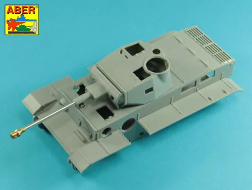 Aber Models 75mm gun barrel with muzzle brake for German Tank Pz.Kpfw. VI Ausf. D/F (VK36.01) - 75 mm-es lövegcső – csőszájfékkel – Pz.Kpfw. VI Ausf. D/F (VK36.01)-hez