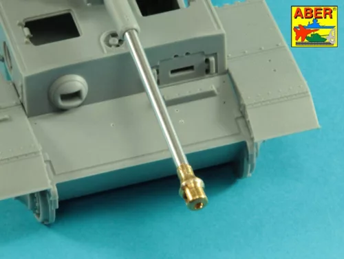 Aber Models 75mm gun barrel with muzzle brake for German Tank Pz.Kpfw. VI Ausf. D/F (VK36.01) - 75 mm-es lövegcső – csőszájfékkel – Pz.Kpfw. VI Ausf. D/F (VK36.01)-hez