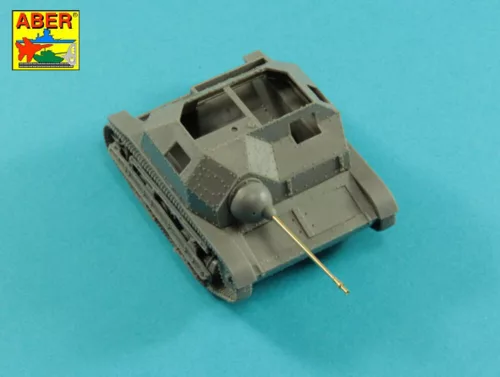 Aber Models 20mm gun barrel with prototype muzzle brake for nkm wz.38 FK-A used on TKS Tankette - 20 mm-es nkm wz.38 FK-A gépágyúcső prototípus csőszájfékkel – TKS kisharckocsihoz
