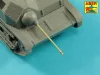 Aber Models 20mm gun barrel with prototype muzzle brake for nkm wz.38 FK-A used on TKS Tankette - 20 mm-es nkm wz.38 FK-A gépágyúcső prototípus csőszájfékkel – TKS kisharckocsihoz