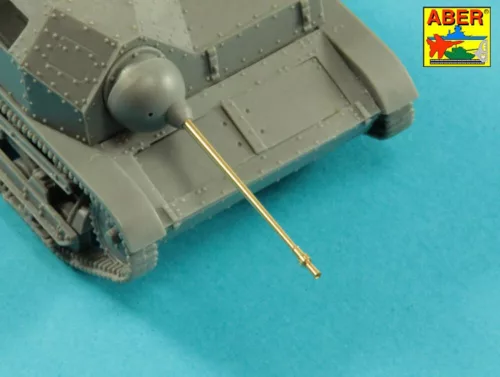 Aber Models 20mm gun barrel with prototype muzzle brake for nkm wz.38 FK-A used on TKS Tankette - 20 mm-es nkm wz.38 FK-A gépágyúcső prototípus csőszájfékkel – TKS kisharckocsihoz
