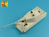 Aber Models Barrel KwK 43 L/71 8,8cm for Tiger II (Henschel) for HobbyBoss - német 8,8 cm-es KwK 43 L/71 lövegcső