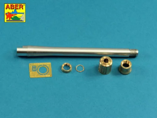 Aber Models 150mm Barrel with muzzle brake for German E-100 Heavy Tank Krupp Turret - német E-100 nehéz harckocsi Krupp torony – 150 mm-es csőszájfékkel szerelt lövegcső