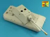 Aber Models 150mm Barrel with muzzle brake for German E-100 Heavy Tank Krupp Turret - német E-100 nehéz harckocsi Krupp torony – 150 mm-es csőszájfékkel szerelt lövegcső