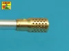 Aber Models 150mm Barrel with muzzle brake for German E-100 Heavy Tank Krupp Turret - német E-100 nehéz harckocsi Krupp torony – 150 mm-es csőszájfékkel szerelt lövegcső