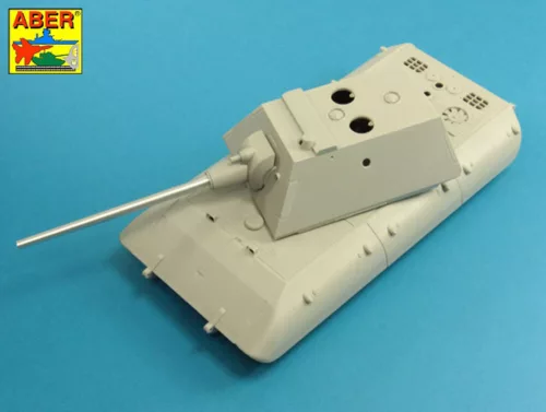 Aber Models 128mm Barrel for German E-100 Heavy Tank Krupp Turret - német E-100 nehéz harckocsi Krupp torony – 128 mm-es lövegcső