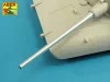 Aber Models 128mm Barrel for German E-100 Heavy Tank Krupp Turret - német E-100 nehéz harckocsi Krupp torony – 128 mm-es lövegcső