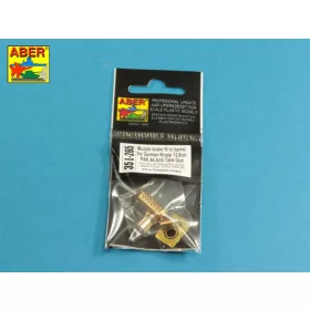   Aber Models Muzzle brake fit to barrel for Krupp 12,8cm PAK 44 Anti-Tank Gun (Trumpeter) - Krupp 12,8 cm-es PaK 44 páncéltörő löveg – csőszájfék és lövegcső