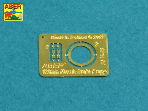 Aber Models Muzzle brake fit to barrel for Krupp 12,8cm PAK 44 Anti-Tank Gun (Trumpeter) - Krupp 12,8 cm-es PaK 44 páncéltörő löveg – csőszájfék és lövegcső