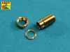 Aber Models Muzzle brake fit to barrel for Krupp 12,8cm PAK 44 Anti-Tank Gun (Trumpeter) - Krupp 12,8 cm-es PaK 44 páncéltörő löveg – csőszájfék és lövegcső