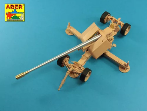 Aber Models Muzzle brake fit to barrel for Krupp 12,8cm PAK 44 Anti-Tank Gun (Trumpeter) - Krupp 12,8 cm-es PaK 44 páncéltörő löveg – csőszájfék és lövegcső