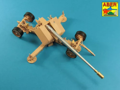 Aber Models Muzzle brake fit to barrel for Krupp 12,8cm PAK 44 Anti-Tank Gun (Trumpeter) - Krupp 12,8 cm-es PaK 44 páncéltörő löveg – csőszájfék és lövegcső