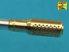 Aber Models Muzzle brake fit to barrel for Krupp 12,8cm PAK 44 Anti-Tank Gun (Trumpeter) - Krupp 12,8 cm-es PaK 44 páncéltörő löveg – csőszájfék és lövegcső