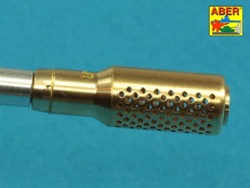 Aber Models Muzzle brake fit to barrel for Krupp 12,8cm PAK 44 Anti-Tank Gun (Trumpeter) - Krupp 12,8 cm-es PaK 44 páncéltörő löveg – csőszájfék és lövegcső