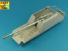 Aber Models Barrel for German Geschützwagen Tiger für 17cm Kanone 72 (Sf) - német 17 cm-es Kanone 72(Sf) lövegcső Geschützwagen Tigerhez