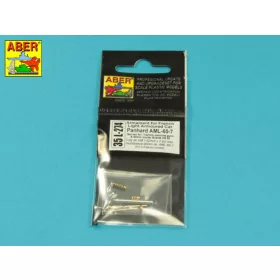   Aber Models Armament for French Light Armored Car AML-60-7, barrel for 7.62mm Machine guns x 2 pcs. 90mm mortar - francia AML-60-7 könnyű páncélautó – 2 db 7,62 mm-es géppuskacső és 90 mm-es aknavetőcső