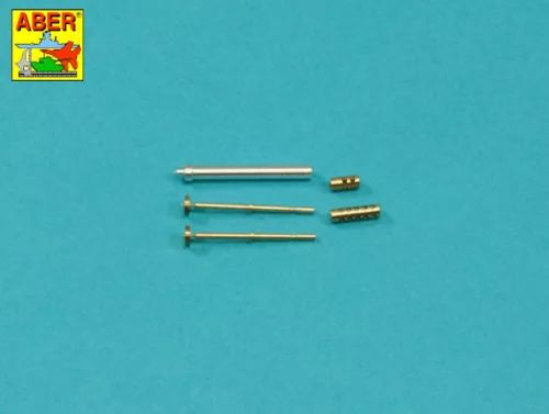 Aber Models Armament for French Light Armored Car AML-60-7, barrel for 7.62mm Machine guns x 2 pcs. 90mm mortar - francia AML-60-7 könnyű páncélautó – 2 db 7,62 mm-es géppuskacső és 90 mm-es aknavetőcső