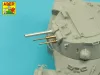 Aber Models Armament for French Light Armored Car AML-60-7, barrel for 7.62mm Machine guns x 2 pcs. 90mm mortar - francia AML-60-7 könnyű páncélautó – 2 db 7,62 mm-es géppuskacső és 90 mm-es aknavetőcső