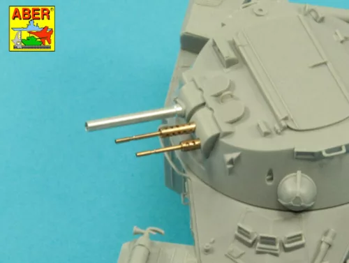 Aber Models Armament for French Light Armored Car AML-60-7, barrel for 7.62mm Machine guns x 2 pcs. 90mm mortar - francia AML-60-7 könnyű páncélautó – 2 db 7,62 mm-es géppuskacső és 90 mm-es aknavetőcső