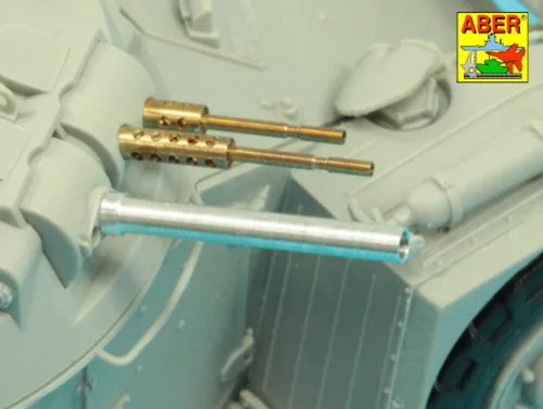 Aber Models Armament for French Light Armored Car AML-60-7, barrel for 7.62mm Machine guns x 2 pcs. 90mm mortar - francia AML-60-7 könnyű páncélautó – 2 db 7,62 mm-es géppuskacső és 90 mm-es aknavetőcső