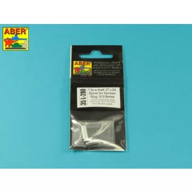   Aber Models 7,5cm KwK 37 L/24 barrel for German Stug. III 0-Series - német Stug. III 0-sorozat – 7,5 cm-es KwK 37 L/24 lövegcső