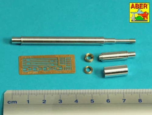 Aber Models 105 mm M-68 barrel with thermal shroud for M48A5 Tank - 105 mm-es M68 lövegcső hővédő köpennyel – M48A5 harckocsihoz