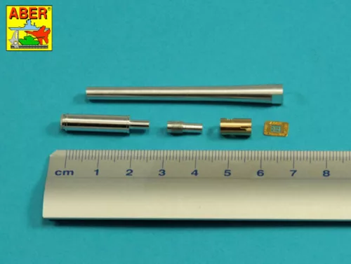 Aber Models 90 mm-es M36 harckocsi-lövegcső hengeres csőszájfékkel, lövegpajzsburkolat nélkül – M47 Pattonhoz
