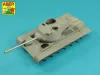Aber Models 90 mm-es M36 harckocsi-lövegcső hengeres csőszájfékkel, lövegpajzsburkolat nélkül – M47 Pattonhoz