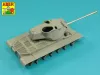 Aber Models 90 mm-es M36 harckocsi-lövegcső hengeres csőszájfékkel, lövegpajzsburkolat nélkül – M47 Pattonhoz