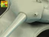 Aber Models 90 mm-es M36 harckocsi-lövegcső hengeres csőszájfékkel, lövegpajzsburkolat nélkül – M47 Pattonhoz