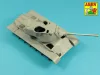 Aber Models 90 mm-es M36 harckocsi-lövegcső hengeres csőszájfékkel és lövegpajzsburkolattal – M47 Pattonhoz