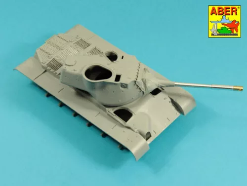 Aber Models 90 mm-es M36 harckocsi-lövegcső hengeres csőszájfékkel és lövegpajzsburkolattal – M47 Pattonhoz