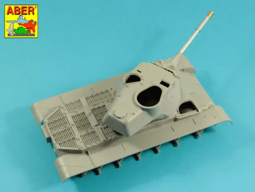 Aber Models 90 mm-es M36 harckocsi-lövegcső hengeres csőszájfékkel és lövegpajzsburkolattal – M47 Pattonhoz