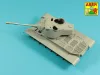 Aber Models 90 mm-es M36 harckocsi-lövegcső hengeres csőszájfékkel és lövegpajzsburkolattal – M47 Pattonhoz