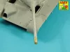 Aber Models 90 mm-es M36 harckocsi-lövegcső hengeres csőszájfékkel és lövegpajzsburkolattal – M47 Pattonhoz