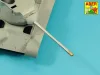 Aber Models 90 mm-es M36 harckocsi-lövegcső hengeres csőszájfékkel és lövegpajzsburkolattal – M47 Pattonhoz