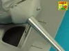 Aber Models 90 mm-es M36 harckocsi-lövegcső hengeres csőszájfékkel és lövegpajzsburkolattal – M47 Pattonhoz