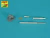 Aber Models 90 mm-es M36 harckocsi-lövegcső T alakú csőszájfékkel és lövegpajzsburkolattal – M47/M48A1 Pattonhoz