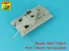 Aber Models 90 mm-es M36 harckocsi-lövegcső T alakú csőszájfékkel és lövegpajzsburkolattal – M47/M48A1 Pattonhoz