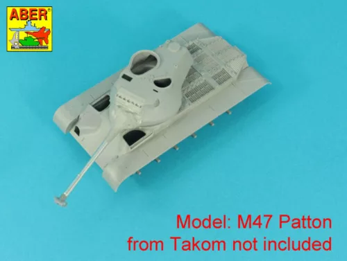 Aber Models 90 mm-es M36 harckocsi-lövegcső T alakú csőszájfékkel és lövegpajzsburkolattal – M47/M48A1 Pattonhoz