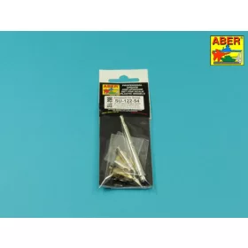   Aber Models Armament for Soviet SU-122-54: 1x122 mm D-49 gun barrel, 1x14,5 mm KPVT - fegyverzetkészlet: 122 mm-es D-49 lövegcső és 14,5 mm-es KPVT géppuskacső