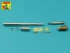 Aber Models Armament for Soviet SU-122-54: 1x122 mm D-49 gun barrel, 1x14,5 mm KPVT - fegyverzetkészlet: 122 mm-es D-49 lövegcső és 14,5 mm-es KPVT géppuskacső